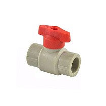 Краны шаровые ПП DN 20-25 PN 25 полупроходные серые с красной ручкой Valfex купить в Кемерово | "Проконсим"