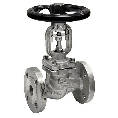 Клапан запорный (вентиль) DN 200 PN 40 с сильфонным уплотнением нержавеющая сталь фланцевый до 350 гр. АСТА В343 купить в Кемерово | "Проконсим"