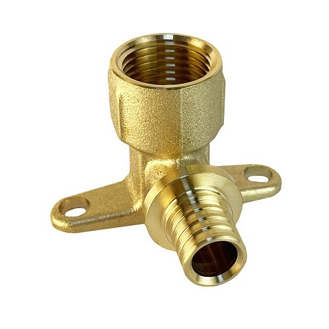 Угольник латунный для PEX труб 16-1/2'' PN 16  под надвижную гильзу Valfex VF.454.AF купить в Кемерово | "Проконсим"