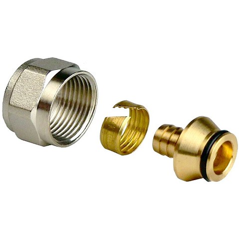 Евроконус латунный для PEX труб  16х2,0- 1/2'' PN 16  обжимной с накидной гайкой  РосТурПласт купить в Кемерово | "Проконсим"