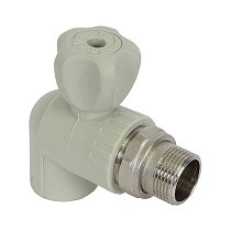 Краны шаровые ПП DN 20-25 PN 25 для радиатора угловые серые Valfex купить в Кемерово | "Проконсим"