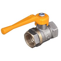Краны латунные шаровые газовые 11Б27п DN 15-50 PN 40 никелированные рычаг муфта-муфта БАЗ А10.0.Н купить в Кемерово | "Проконсим"