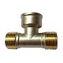 Тройник латунный никелированный DN 20 PN 40 штуцер-муфта -штуцер купить в Кемерово | «Проконсим»