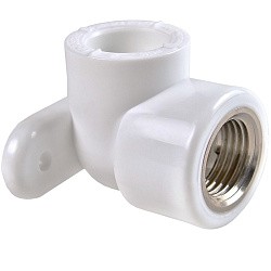  Угольник установочный ПП 20-1/2'' PN 25 белый РВК 21009 (930659309) со склада Проконсим в Кемерово