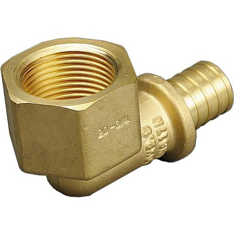 Угольник латунный для PEX труб 16-1/2'' PN 10 под надвижную гильзу с внутренней резьбой ONE PLUS купить в Кемерово | "Проконсим"