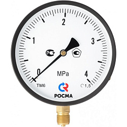  Манометр общетехнический Росма ТМ-610Р.00, 0-0,1МПа M20x1,5, 150мм, радиальное присоединение, класс точности 1.5, IP54 (930092083) со склада Проконсим в Кемерово