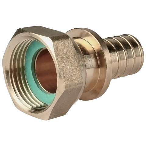 Муфта соединительная для PEX труб 20-1/2'' PN 10 с накидной гайкой под надвижную гильзу Hipex типS HFWS00040 купить в Кемерово | "Проконсим"