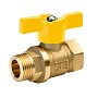 Кран латунный шаровой газовый 11Б27п DN15 PN40 бабочка муфта-штуцер БАЗ Standart купить в Кемерово | "Проконсим"