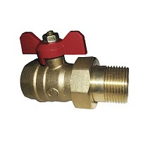 Краны латунные шаровые 11Б27п1 DN 15-32 PN 16 однотипные бабочка американка купить в Кемерово | "Проконсим"