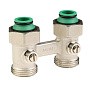 Узел нижнего подключения MVI TR.415.0505 DN 20 PN 10 прямой двухтрубный шаровой затвор 20-3/4'' под евроконус, муфта купить в Кемерово | "Проконсим"