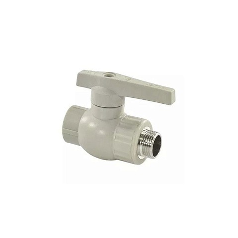 Краны шаровые ПП DN 20-32 PN 25 комбинированные с наружной резьбой серые Valfex  купить в Кемерово | "Проконсим"