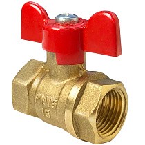 Краны латунные шаровые 11Б27фт1М DN 15-32 PN 40 бабочка муфта-муфта Valfex.217.LB1 купить в Кемерово | "Проконсим"