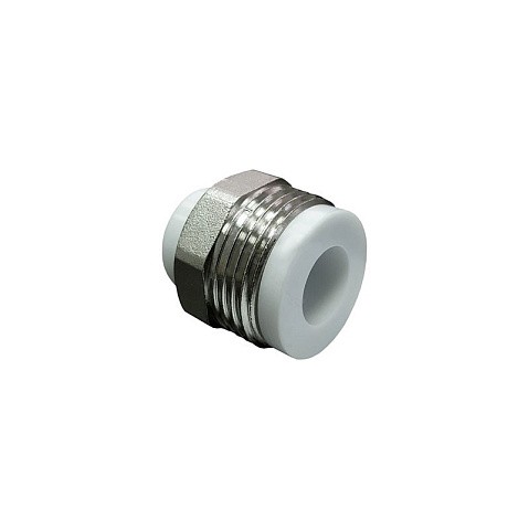 Штуцер 32 PN 25 G-1 1/4'' НР белый VALFEX купить в Кемерово | "Проконсим"
