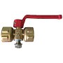 Кран латунный шаровой 11Б18бк(у)2 DN 15 PN 16 под манометр G1/2''хG1/2'' без контрольного фланца муфта-муфта рычаг Пензапромарматура купить в Кемерово | "Проконсим"