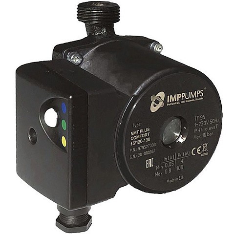 Насос циркуляционный с мокрым ротором NMT PLUS COMFORT INOX 15/90-130 100Вт 1х220В с электронным упр. резьбовой PN10 110C IMP PUMPS купить в Кемерово | "Проконсим"
