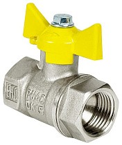 Краны латунные шаровые газовые 11Б27фт1М DN 15-50 PN 25-40 никелированные бабочка муфта-муфта Valfex.277 Standart ГОСТ Р 59553 купить в Кемерово | "Проконсим"