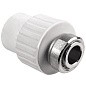 Муфта комбинированная ПП 20-3/4'' PN 25 с накидной гайкой белая РТП 10697 купить в Кемерово | "Проконсим"