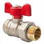Кран латунный шаровой Valfex Optima.227.NLB1 11Б27фт1М DN 20 PN 25 никелированный американка бабочка купить в Кемерово | "Проконсим"