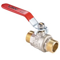 Краны латунные шаровые DN 15-25 PN 40 никелированные рычаг штуцер-штуцер MVI BV.516 купить в Кемерово | "Проконсим"
