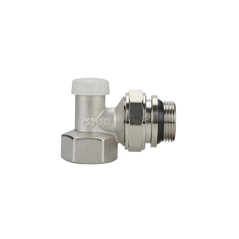 Клапан радиаторный VARMEGA VM10213 DN20 PN10 угловой настроечный G-3/4'' с уплотнением муфта-штуцер купить в Кемерово | "Проконсим"