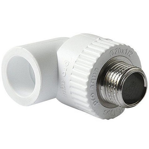 Угольник комбинированный ПП 32-1'' PN 25 с наружной резьбой белый Pro Aqua PA27018P купить в Кемерово | "Проконсим"