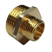 Ниппели латунные никелированные DN 20-32 PN 40 штуцер-штуцер переходный купить в Кемерово | "Проконсим"