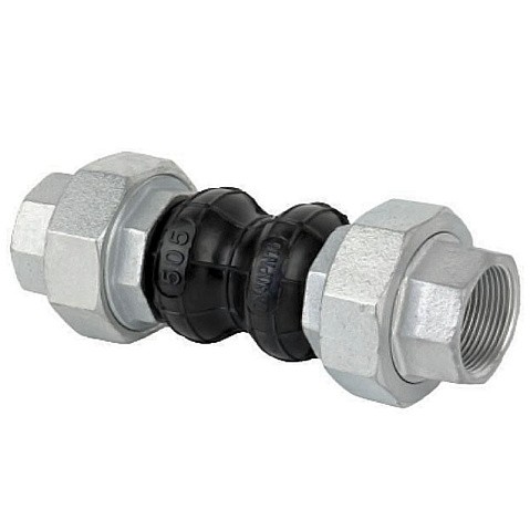 Компенсатор EPDM с оцинкованными чугунными резьбовыми патрубками DN 50 PN 16 Рашворк 505-050-16 купить в Кемерово | "Проконсим"