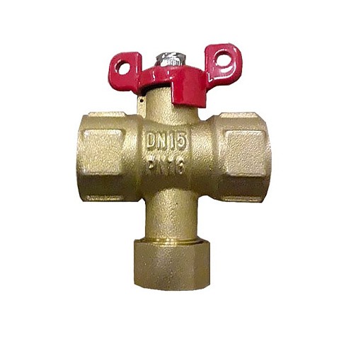 Кран латунный шаровой Пензапромарматура DN15 PN16 G1/2'' с фильтром никелированный полнопроходной муфта-муфта бабочка купить в Кемерово | "Проконсим"