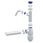 Сифон для мойки Unicorn В510V, 40х40 прямой отвод, 1 1/2'' х40 с отводом для стиральной машины преходник 40х32 купить в Кемерово | "Проконсим"