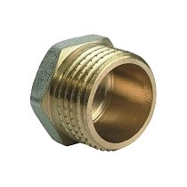 Заглушки латунные DN 15-50 PN 40 никелированные штуцерная купить в Кемерово | "Проконсим"