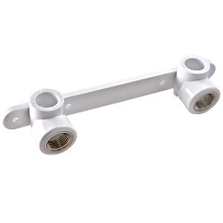 Угольник установочный ПП 20-1/2'' двойной белый РВК 31106 (930659321) со склада Проконсим в Кемерово
