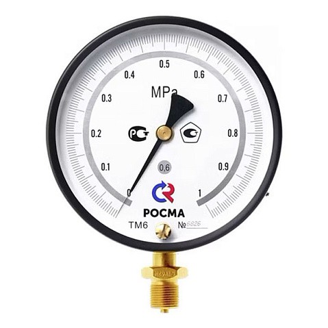 Манометр Росма ТМ-610 РМТИ.00 точных измерений, 150мм, 0-0.6кгс/см2, резьба M20x1,5 радиальный, класс точности 0.6 купить в Кемерово | "Проконсим" Манометр Росма ТМ-610 РМТИ.00 точных измерений, 150мм, 0-0.6кгс/см2, резьба M20x1,5 радиальный, класс точности 0.6 купить в Кемерово | "Проконсим"