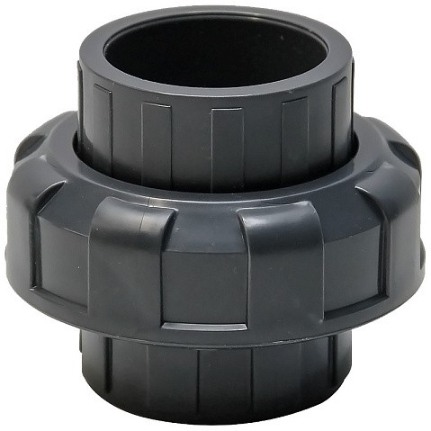 Муфта разборная НПВХ DN 50 PN 16 клеевая уплотнение EPDM черная Aquaviva BOD0500 купить в Кемерово | "Проконсим"
