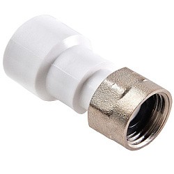  Муфта ПП с накидной гайкой 20-1'' PN 25 белая РВК 20601 (930659152) со склада Проконсим в Кемерово