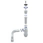 Сифон для мойки Unicorn В220, 40х50 гибкий отвод, 1 1/2'' х40 чаша из нержавеющей стали купить в Кемерово | "Проконсим"
