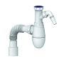 Сифон для мойки Unicorn В520V, 40х50 гибкий отвод, 1 1/2'' х40 с отводом для стиральной машины преходник 40х32 купить в Кемерово | "Проконсим"