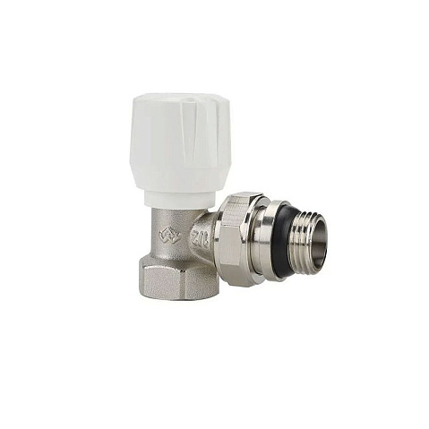 Клапан радиаторный VARMEGA VM10011 DN15 PN10 угловой G-1/2'' с уплотнением муфта-штуцер купить в Кемерово | "Проконсим"
