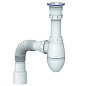 Сифон для умывальника Unicorn А220, 40х50 гибкий отвод, 1 1/2'' х40 чаша из нержавеющей стали купить в Кемерово | "Проконсим"