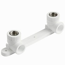 Угольник установочный двойной ПП 20-1/2'' PN 25 с внутренней резьбой белый Pro Aqua PA280008P купить в Кемерово | "Проконсим"