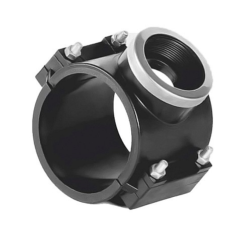 Седелки болтовые НПВХ DN 90-225 PN 10 с внутренней резьбой Хемкор купить в Кемерово | "Проконсим" Седелки болтовые НПВХ DN 90-225 PN 10 с внутренней резьбой Хемкор купить в Кемерово | "Проконсим"