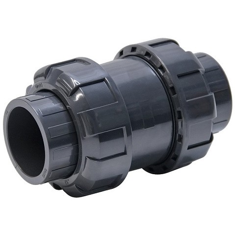 Клапан обратный пружинный НПВХ DN 50 уплотнение EPDM черный Aquaviva SHV050 купить в Кемерово | "Проконсим"