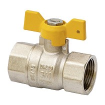 Краны латунные шаровые газовые DN 15-20 PN 25 бабочка муфта-муфта MVI BV.813 купить в Кемерово | "Проконсим"