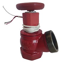 Клапан пожарный чугунный угловой 125гр. DN 50-65 PN 16 КПЧ муфта-штуцер с датчиком ДППК Апогей купить в Кемерово | "Проконсим"