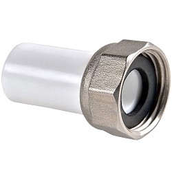  Бурт ПП с накидной гайкой 16-1/2'' PP-R белый РВК 20104 (930659323) со склада Проконсим в Кемерово