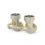 Узелы нижнего подключения VARMEGA VM138 DN20 угловой однотрубный 3/4''x3/4'' евроконус, с байпасом штуцер-штуцер купить в Кемерово | "Проконсим"
