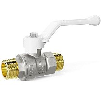 Краны латунные шаровые DN 15-25 PN 40 никелированные рычаг белый штуцер-штуцер LD Pride 47.305 купить в Кемерово | "Проконсим"