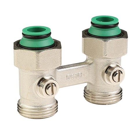 Узел нижнего подключения MVI TR.415.0505 DN 20 PN 10 прямой двухтрубный шаровой затвор 20-3/4'' под евроконус, муфта купить в Кемерово | "Проконсим"