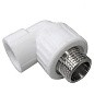 Угольник комбинированный ПП 20-3/4'' PN 25 с наружной резьбой белый VALFEX  купить в Кемерово | "Проконсим"