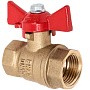 Кран латунный шаровой 11Б27фт1М DN 15 PN 40 бабочка муфта-муфта Valfex.217 DeltaPro