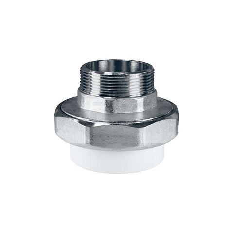 Муфта усиленная комбинированная разъёмная VALFEX 32 PN 25 G-1'' американка-НР белая купить в Кемерово | "Проконсим"